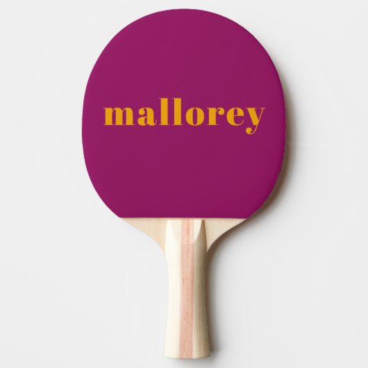 Raquette De Ping Pong Nom orange rose vibre simple (Devant)