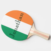 Raquette De Ping Pong Nom personnalisable sur drapeau irlandais ppcnt (Côté)