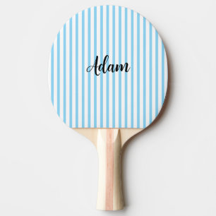 Raquette De Ping Pong Nom personnalisé avec écriture à rayures blanches