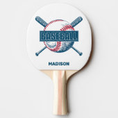 Raquette De Ping Pong Nom personnalisé Baseball (Dos)