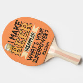 Raquette De Ping Pong Nom personnalisé Beer Superpower (Côté)