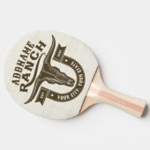 Raquette De Ping Pong NOM personnalisé Bull Steer Skull Western Ranch (Côté)