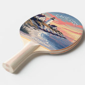 Raquette De Ping Pong Nom personnalisé Cape Cod Massachusetts (Devant Angle)
