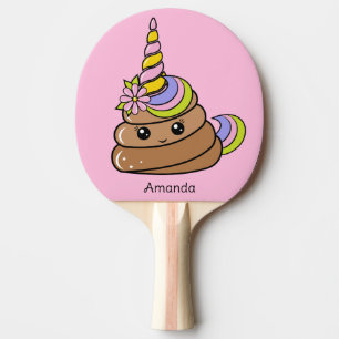 Raquette De Ping Pong Nom personnalisé Crotte de licorne