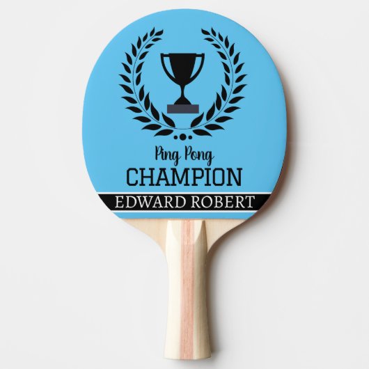 Raquette De Ping Pong Nom personnalisé du champion de ping pong Typograp (Devant)