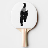 Raquette De Ping Pong Nom personnalisé du chat noir (Dos)