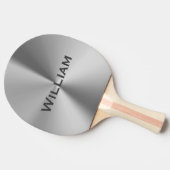 Raquette De Ping Pong Nom personnalisé en métal brossé  (Côté)