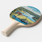 Raquette De Ping Pong Nom personnalisé Finlande Nature Illustration (Devant Angle)