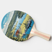 Raquette De Ping Pong Nom personnalisé Finlande Nature Illustration (Côté)