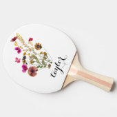 Raquette De Ping Pong Nom personnalisé fleur sauvage (Côté)