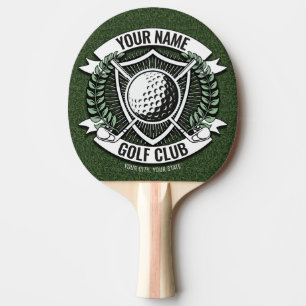 Raquette De Ping Pong NOM personnalisé Golfer Golf Club Turf Clubhouse 