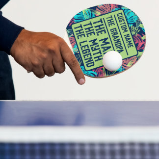 Raquette De Ping Pong Nom Personnalisé Grand-Père L'Homme Le Mythe La Lé