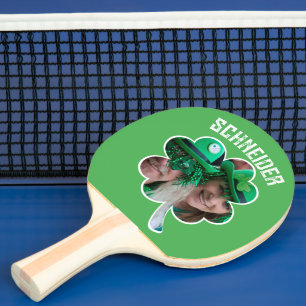 Raquette De Ping Pong Nom personnalisé Jour de la Saint Patrick photo de