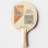 Raquette De Ping Pong Nom personnalisé La vie est un tour fou (Dos)