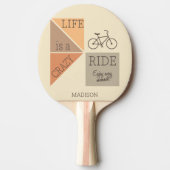 Raquette De Ping Pong Nom personnalisé La vie est un tour fou (Devant)