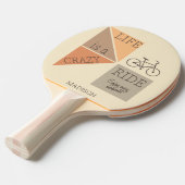 Raquette De Ping Pong Nom personnalisé La vie est un tour fou (Devant Angle)