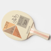 Raquette De Ping Pong Nom personnalisé La vie est un tour fou (Côté)
