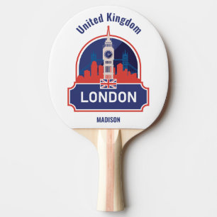 Raquette De Ping Pong Nom personnalisé Londres