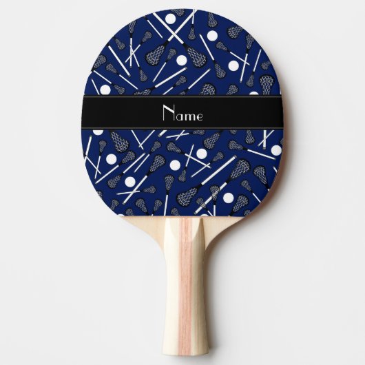 Raquette De Ping Pong Nom personnalisé marine crosse bleue (Devant)