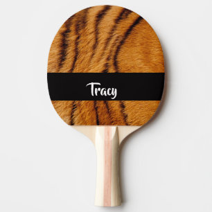 Raquette De Ping Pong Nom personnalisé peau de tigre