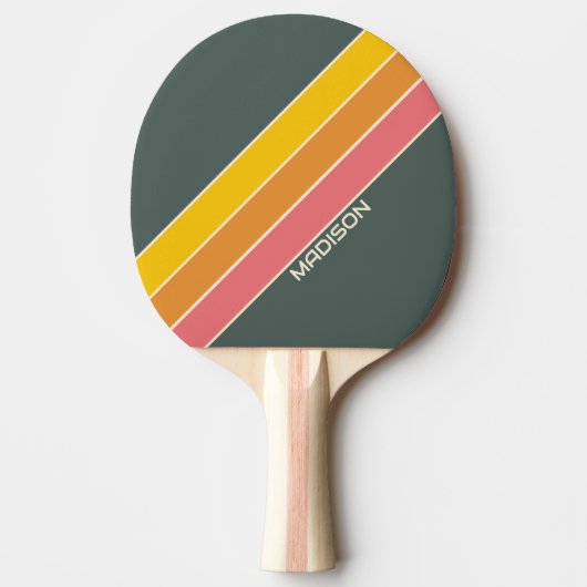 Raquette De Ping Pong Nom personnalisé rétroactif (Devant)