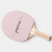 Raquette De Ping Pong Nom personnalisé rose clair moderne Signature Scri (Côté)