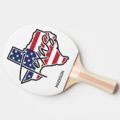 Raquette De Ping Pong Nom personnalisé Texas (Côté)