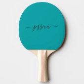 Raquette De Ping Pong Nom turquoise moderne ping pong paddle (Dos)