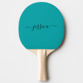 Raquette De Ping Pong Nom turquoise moderne ping pong paddle (Devant)