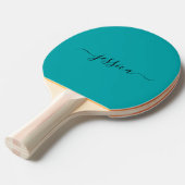 Raquette De Ping Pong Nom turquoise moderne ping pong paddle (Devant Angle)