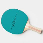 Raquette De Ping Pong Nom turquoise moderne ping pong paddle (Côté)