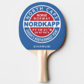 Raquette De Ping Pong NORDKAPP Norvège nom personnalisé ping pong paddle (Dos)