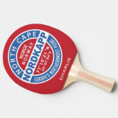 Raquette De Ping Pong NORDKAPP Norvège nom personnalisé ping pong paddle (Côté)