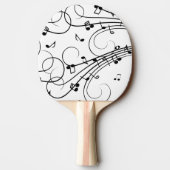 Raquette De Ping Pong Notes de musique fantaisie (Dos)
