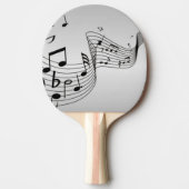 Raquette De Ping Pong Notes de musique sur argent (Devant)