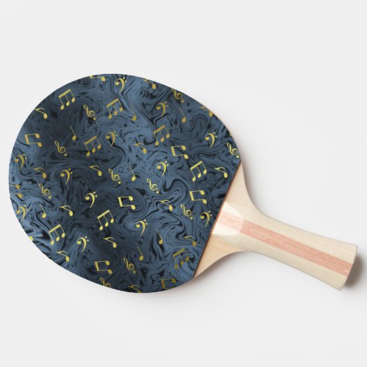 Raquette De Ping Pong notes d'or (Côté)