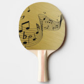 Raquette De Ping Pong Notes musicales Or brossé (Dos)