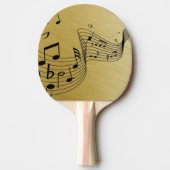 Raquette De Ping Pong Notes musicales Or brossé (Devant)