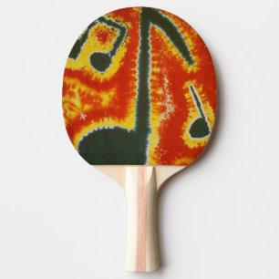 Raquette De Ping Pong Notes musicales Tie Dye