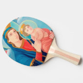 Raquette De Ping Pong Notre-Dame de Perpétuel aide catholique (Côté)