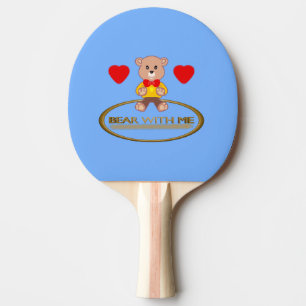 Raquette De Ping Pong Nounours en peluche 