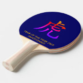Raquette De Ping Pong Nouvel An Chinois Personnalisé Du Tigre 2022 (Devant Angle)