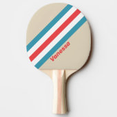 Raquette De Ping Pong Nuage Chasseur Rayé avec Nom (Dos)