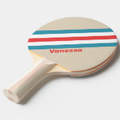 Raquette De Ping Pong Nuage Chasseur Rayé avec Nom (Devant Angle)