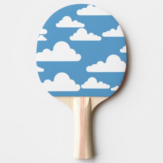 RAQUETTE DE PING PONG NUAGES BLANCS (Devant)