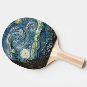 Raquette De Ping Pong Nuit étoilée par Vincent van Gogh. Art célèbre