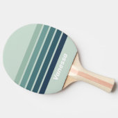 Raquette De Ping Pong Ocean Green Nostalgic Across Striping with Name (Côté)