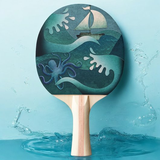 Raquette De Ping Pong Océan orageux
