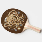 Raquette De Ping Pong Octopus Steampunk Surreal Retro Style Machine (Côté)