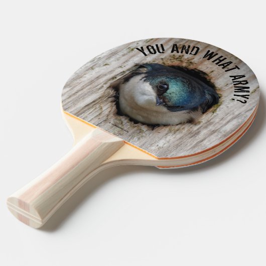 Raquette De Ping Pong Oiseau-chanteur avale en arbre massif (Devant Angle)
